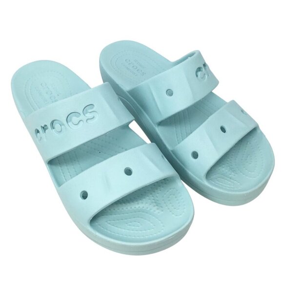 Crocs Baya Platform Slide Iconic Comfort Sandals Comfort Pure Water 208188 Sz 10 - Picture 2 of 8
